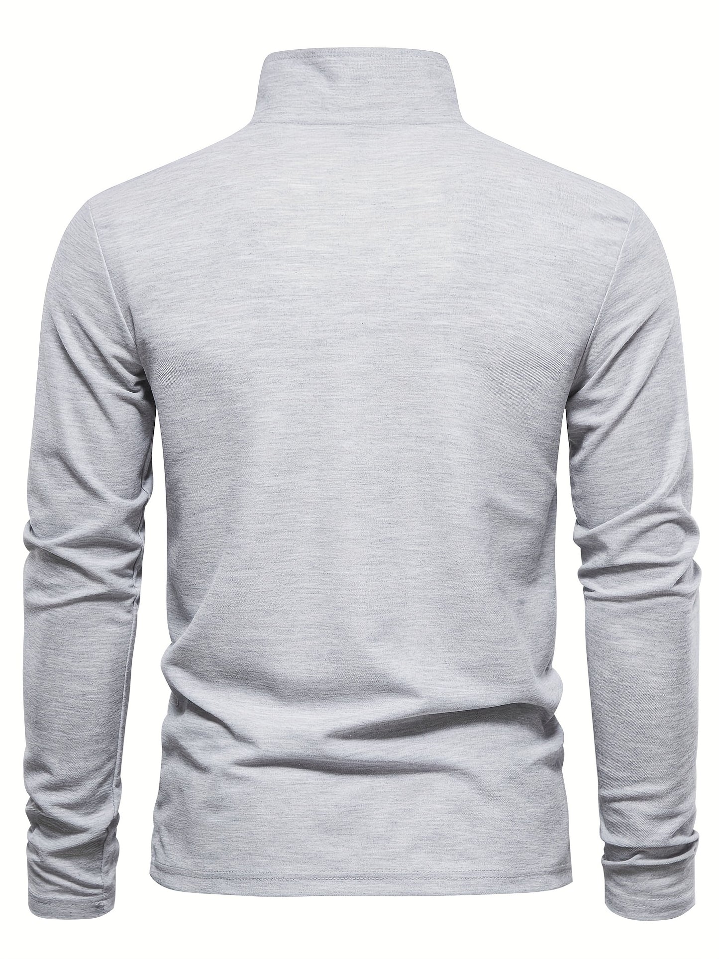 Men's Solid Giraffe Embroidery Long Sleeve Tennis Shirts, Slight Stretch All-match Fashion Men's Top