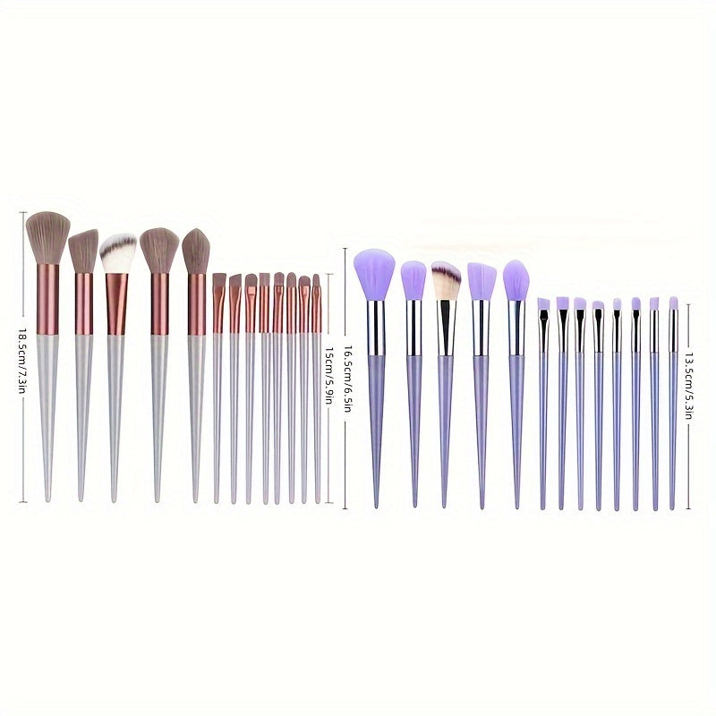 13pcs Soft and Fluffy Makeup Brush Set for Flawless Application of Foundation, Blush, Powder, and Eyeshadow - Beauty Tool for Professional Results