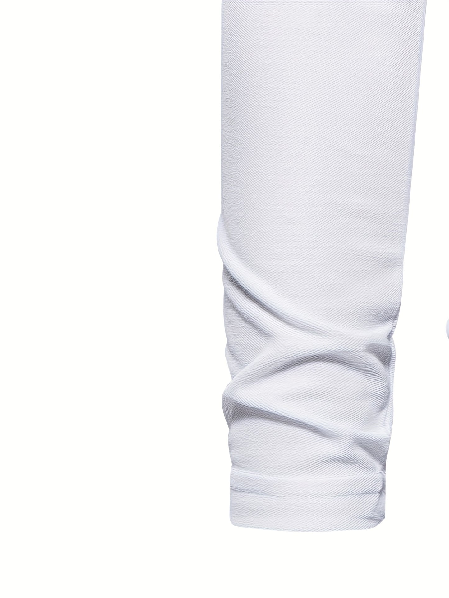 Men's Solid Giraffe Embroidery Long Sleeve Tennis Shirts, Slight Stretch All-match Fashion Men's Top