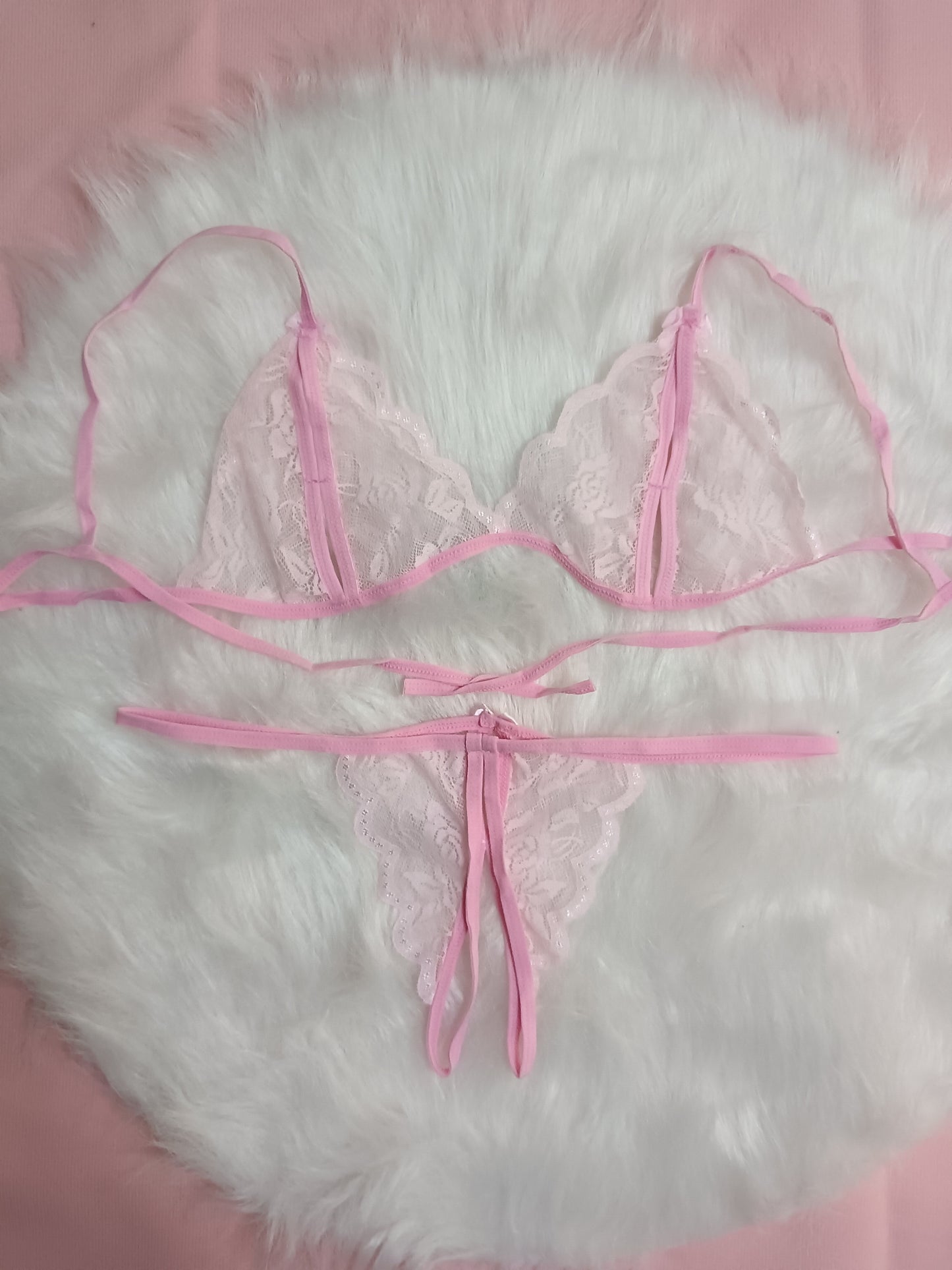 Sexy V-Neck Lingerie Set - Exquisite Bra, Open Crotch Panty, Soft Fabric, Comfortable Fit, Women's Erotic Clothing for Intimate Moments
