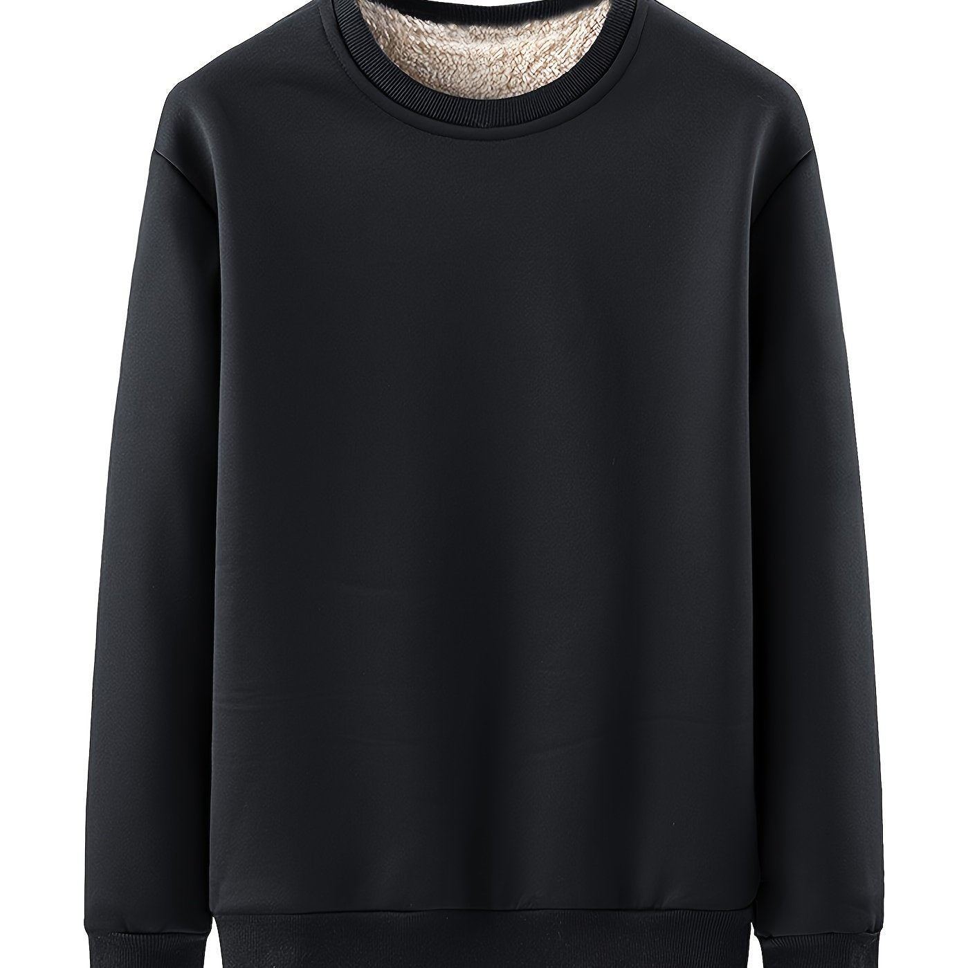 New Men's Casual Fashionable Solid Color Crew Neck Sweatshirts For Autumn And Winter