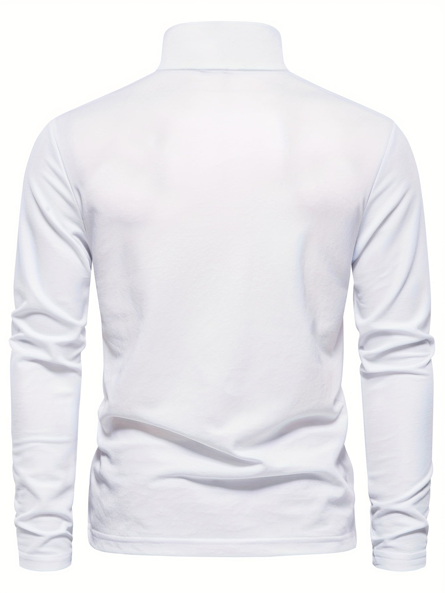 Men's Solid Giraffe Embroidery Long Sleeve Tennis Shirts, Slight Stretch All-match Fashion Men's Top