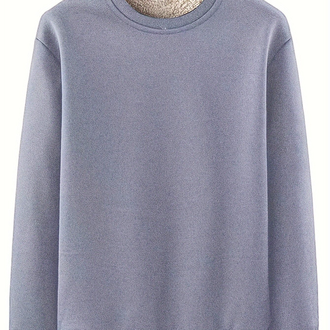 New Men's Casual Fashionable Solid Color Crew Neck Sweatshirts For Autumn And Winter