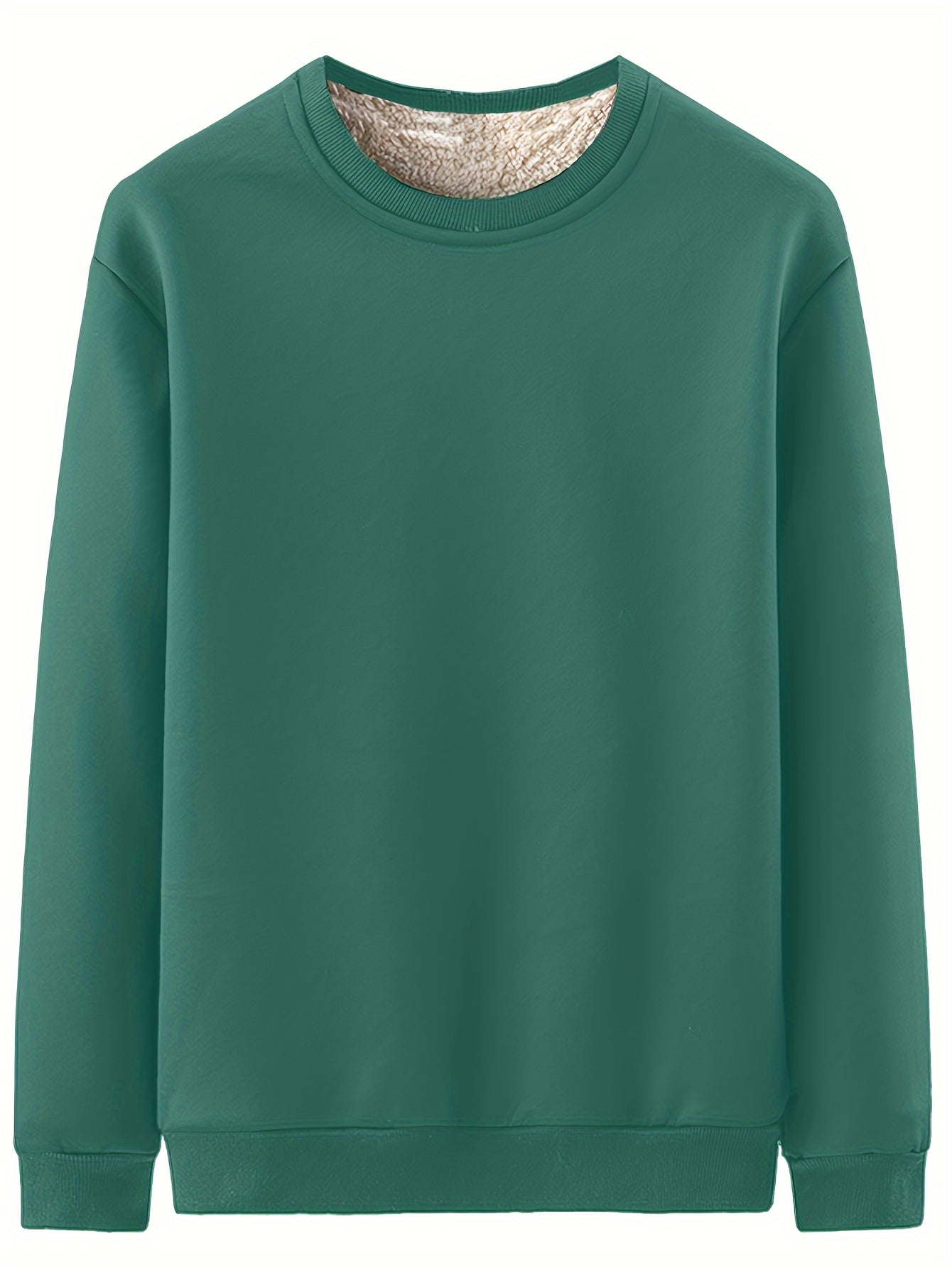 New Men's Casual Fashionable Solid Color Crew Neck Sweatshirts For Autumn And Winter