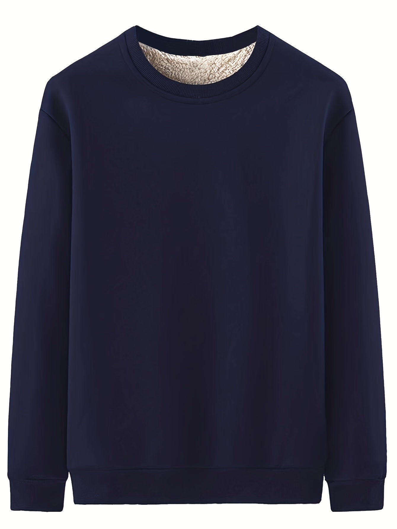 New Men's Casual Fashionable Solid Color Crew Neck Sweatshirts For Autumn And Winter