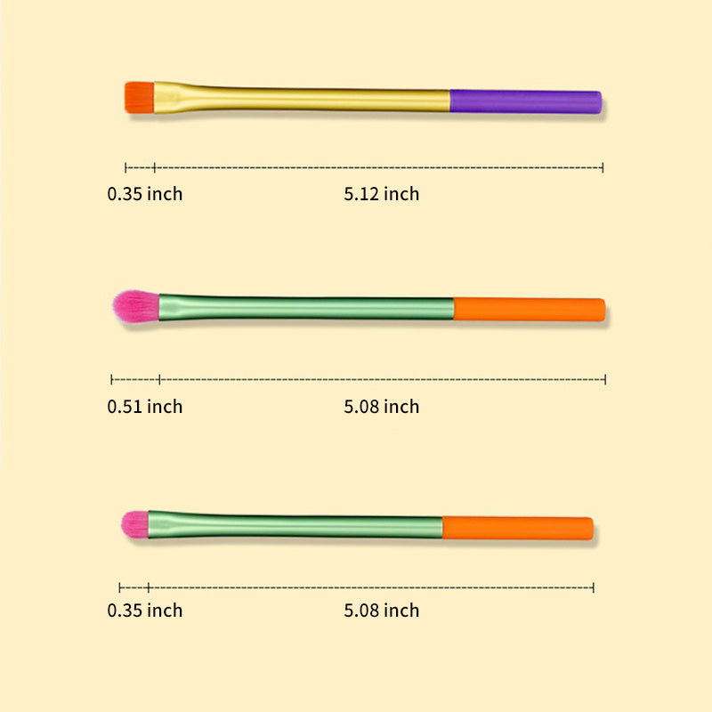 15 pcs Rainbow Color High Quality Makeup Brush Set - Perfect for Eyeshadow, Foundation, and Cosmetic Tools