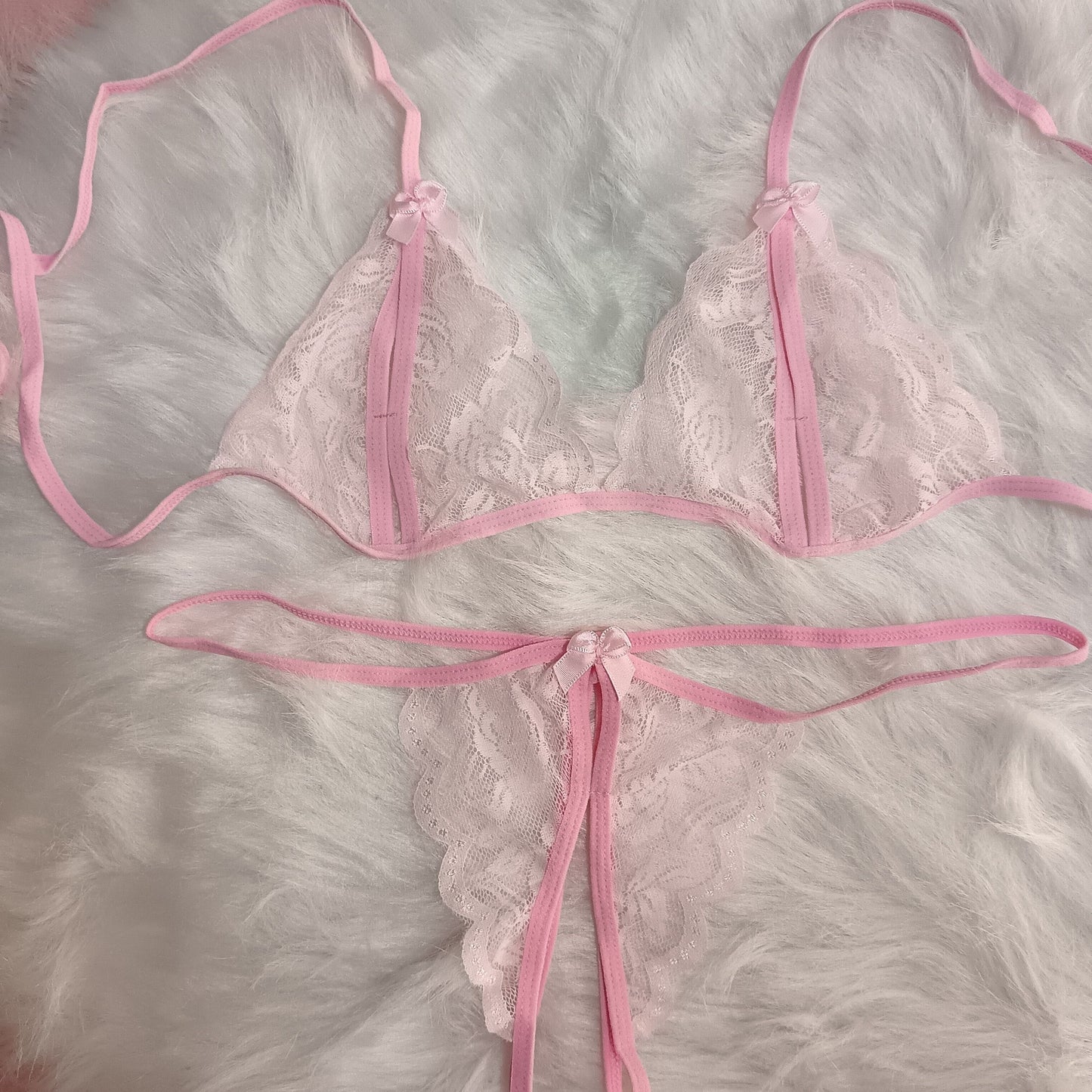 Sexy V-Neck Lingerie Set - Exquisite Bra, Open Crotch Panty, Soft Fabric, Comfortable Fit, Women's Erotic Clothing for Intimate Moments