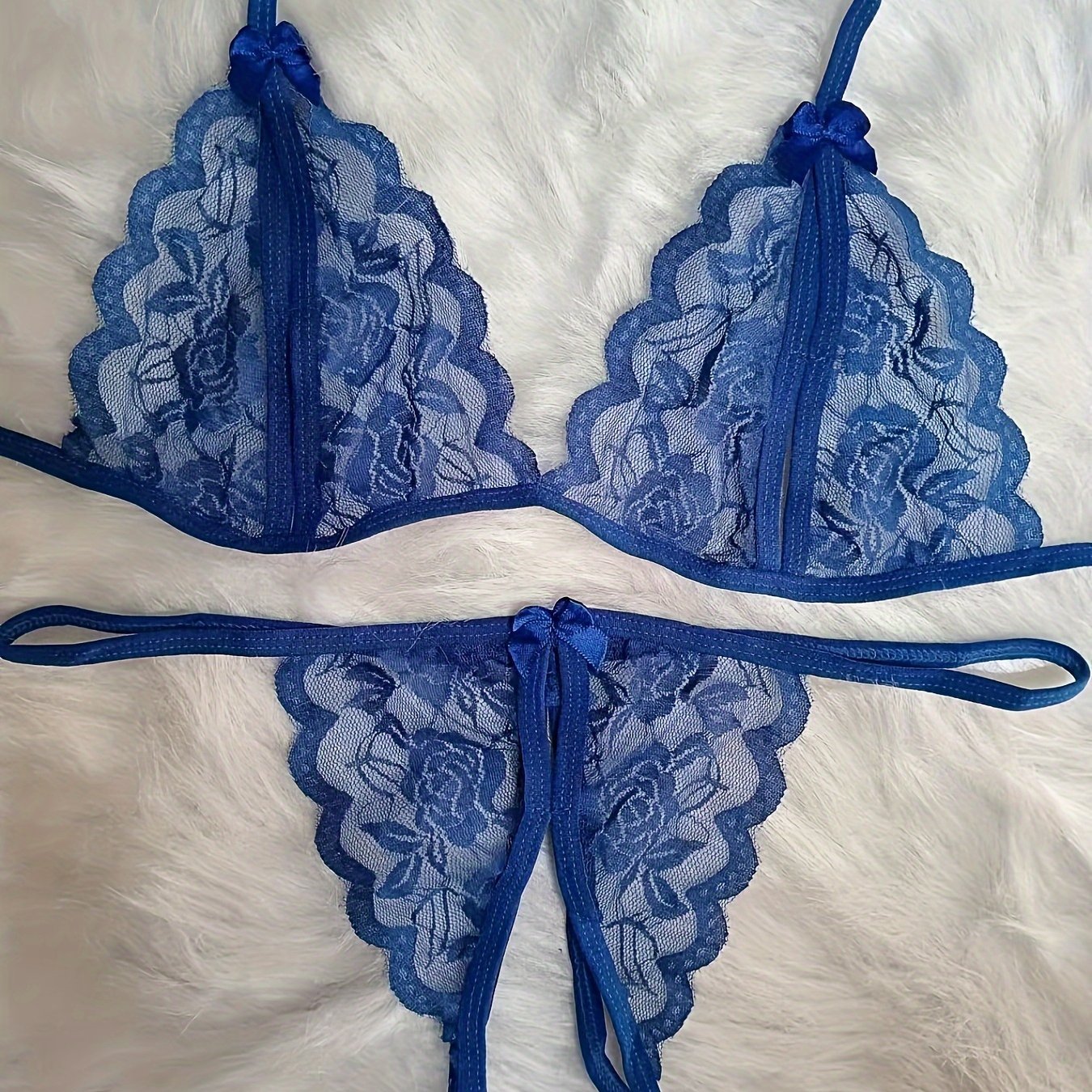Sexy V-Neck Lingerie Set - Exquisite Bra, Open Crotch Panty, Soft Fabric, Comfortable Fit, Women's Erotic Clothing for Intimate Moments