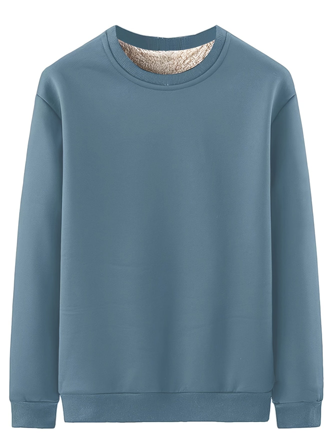 New Men's Casual Fashionable Solid Color Crew Neck Sweatshirts For Autumn And Winter
