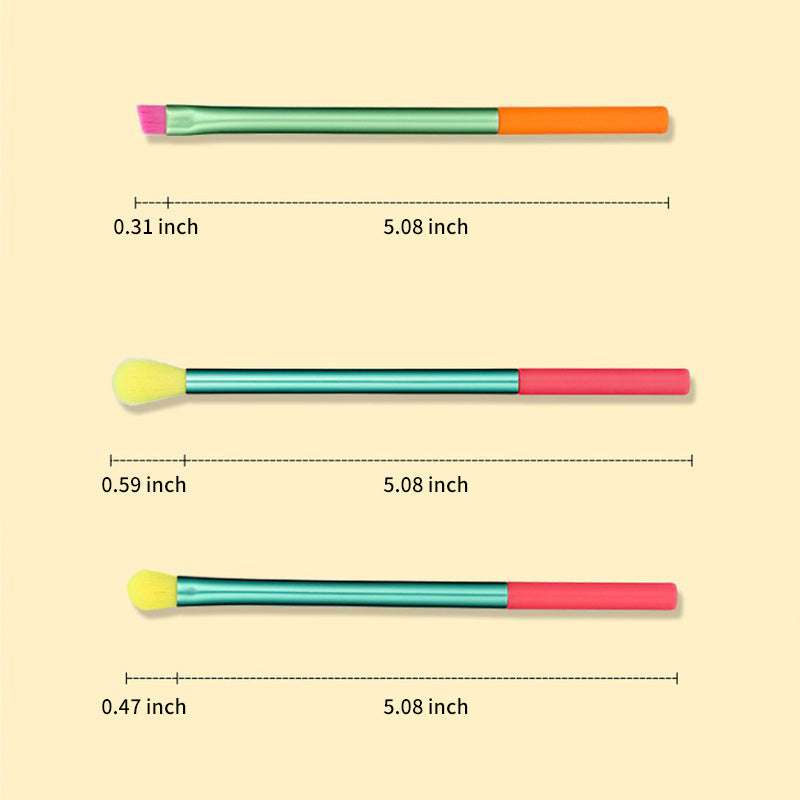 15 pcs Rainbow Color High Quality Makeup Brush Set - Perfect for Eyeshadow, Foundation, and Cosmetic Tools