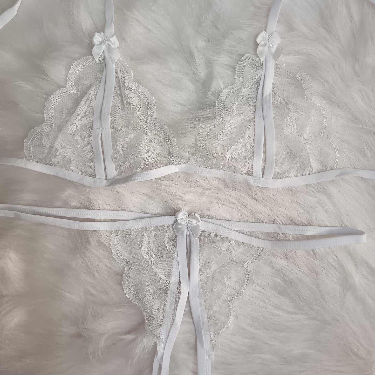 Sexy V-Neck Lingerie Set - Exquisite Bra, Open Crotch Panty, Soft Fabric, Comfortable Fit, Women's Erotic Clothing for Intimate Moments