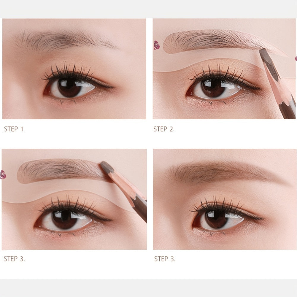 24 Styles Eyebrow Shaping Stencils Grooming Kit for Women Perfect for Beauty Modeling and Makeup Application