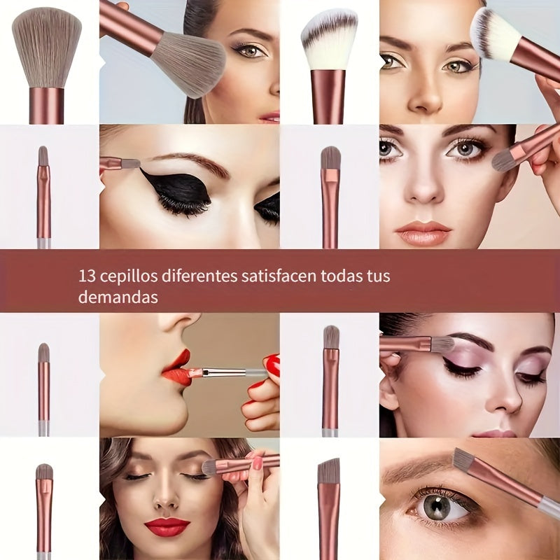 13 Pcs Soft Makeup Brush, For Foundation Blending, Eye Shadow Application, Kabuki Blending Beauty Tools