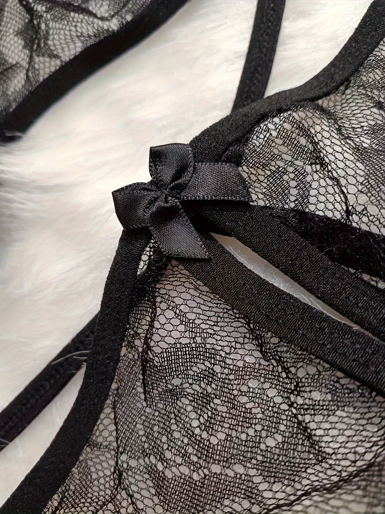 Sexy V-Neck Lingerie Set - Exquisite Bra, Open Crotch Panty, Soft Fabric, Comfortable Fit, Women's Erotic Clothing for Intimate Moments