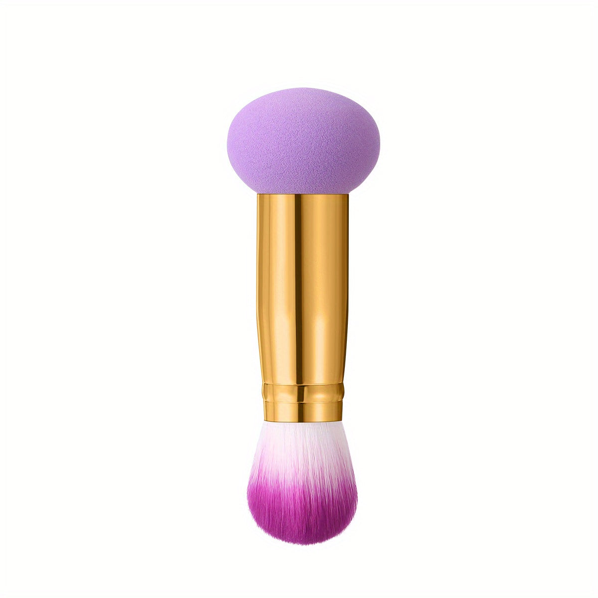 1/3pcs Soft Foundation Blending Face Brushes with Two Heads, Professional Fluffy Blusher Brush and Makeup Sponge for Women Beauty, Purple