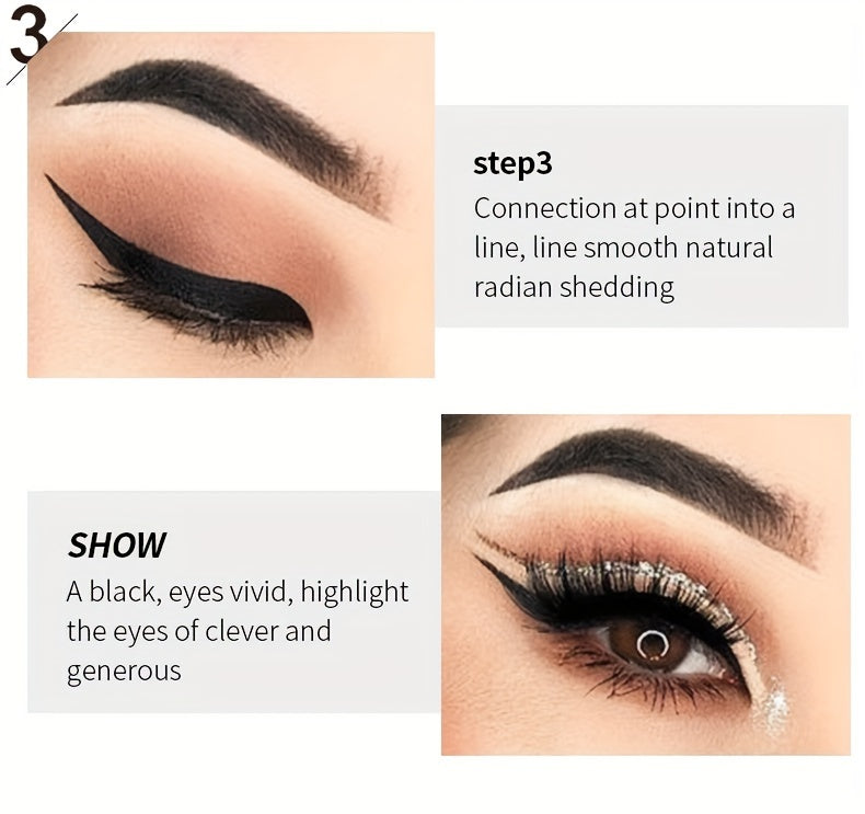 Long-Lasting Black Liquid Eyeliner with Fast Drying and Sweat-Proof Formula