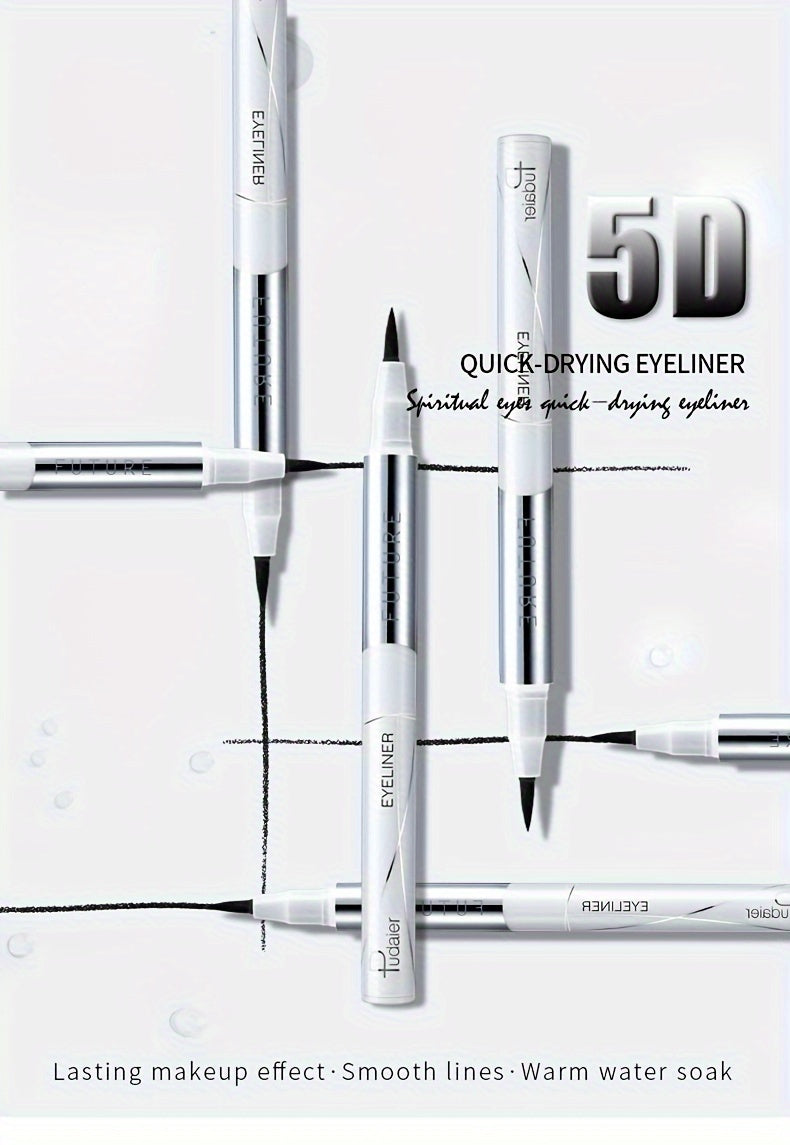 Long-Lasting Black Liquid Eyeliner with Fast Drying and Sweat-Proof Formula