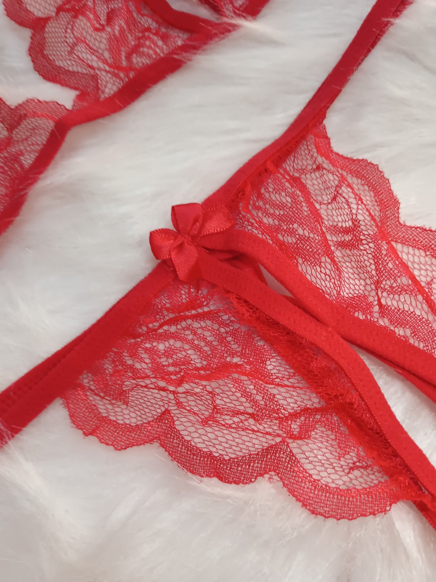 Sexy V-Neck Lingerie Set - Exquisite Bra, Open Crotch Panty, Soft Fabric, Comfortable Fit, Women's Erotic Clothing for Intimate Moments