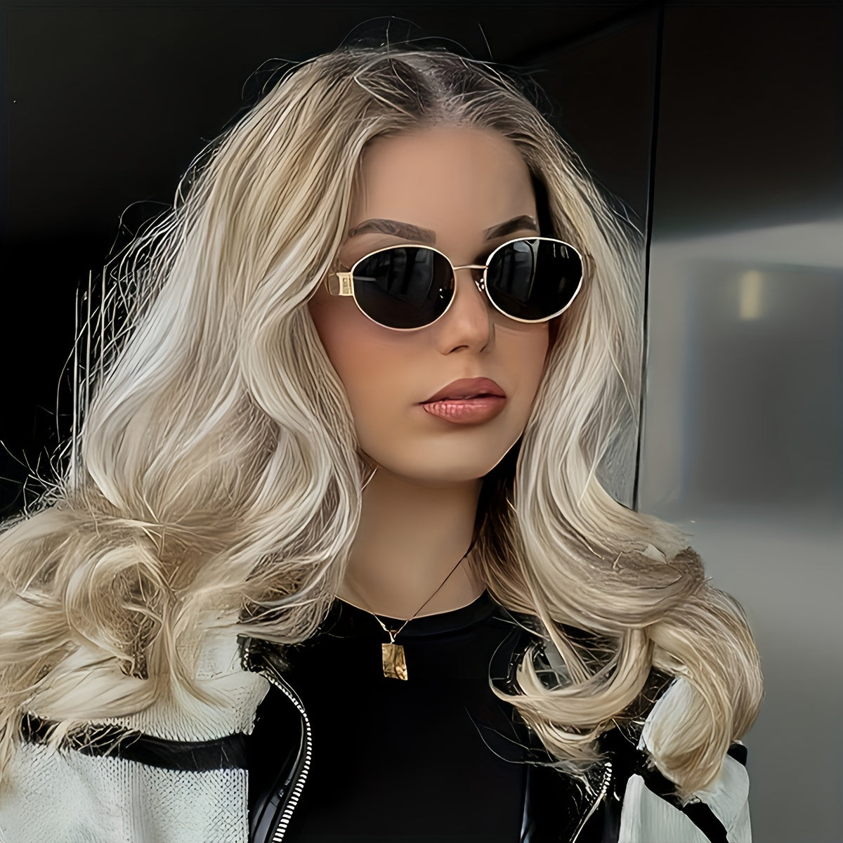 Chic Women's Oval Fashion Glasses - Retro Small Frame, Anti-Reflective Lens for Travel & Vacation
