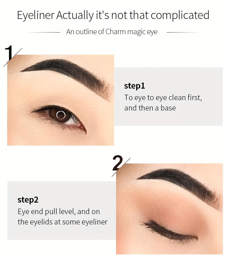 Long-Lasting Black Liquid Eyeliner with Fast Drying and Sweat-Proof Formula