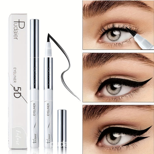 Long-Lasting Black Liquid Eyeliner with Fast Drying and Sweat-Proof Formula