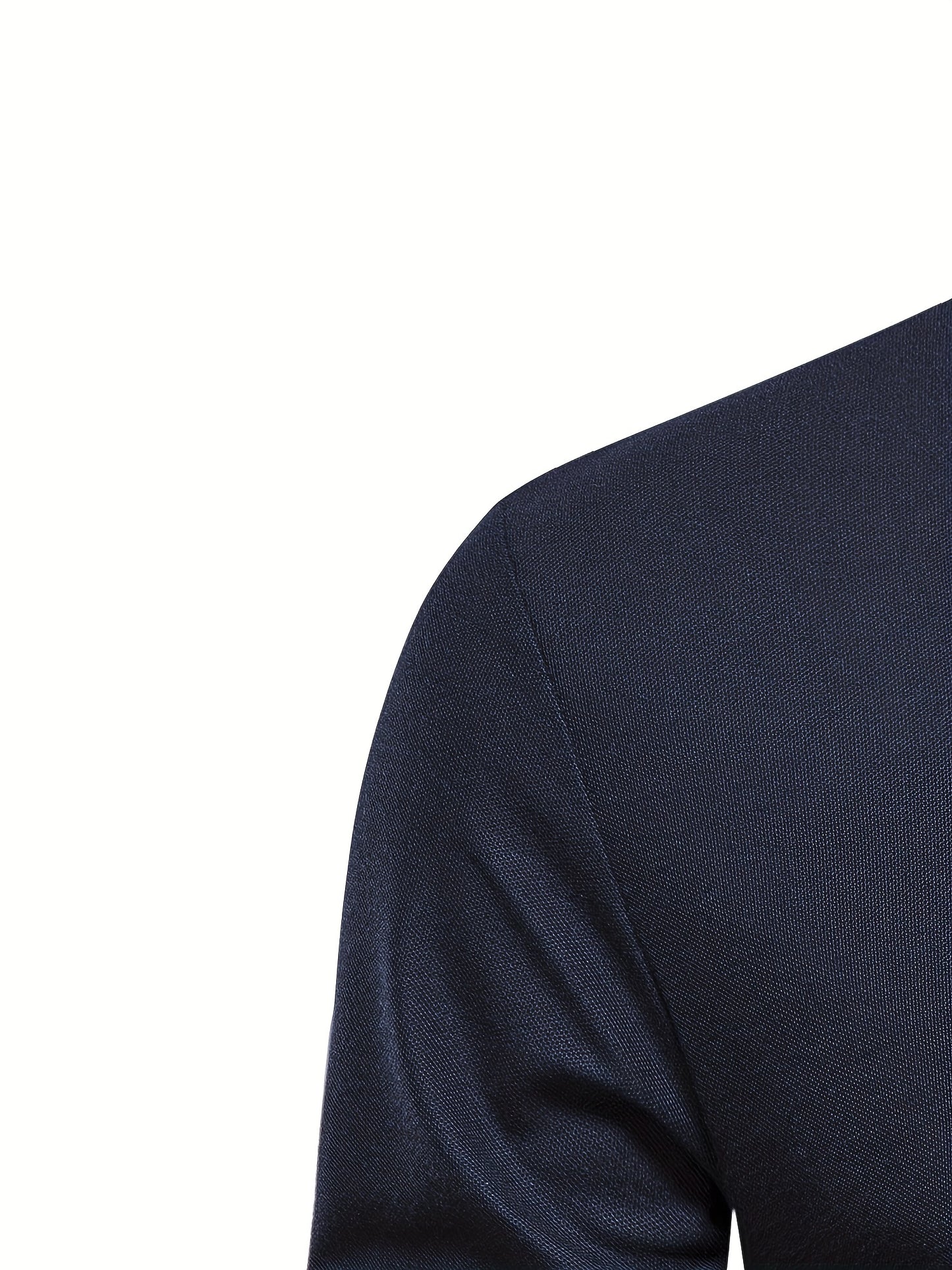 Men's Solid Giraffe Embroidery Long Sleeve Tennis Shirts, Slight Stretch All-match Fashion Men's Top